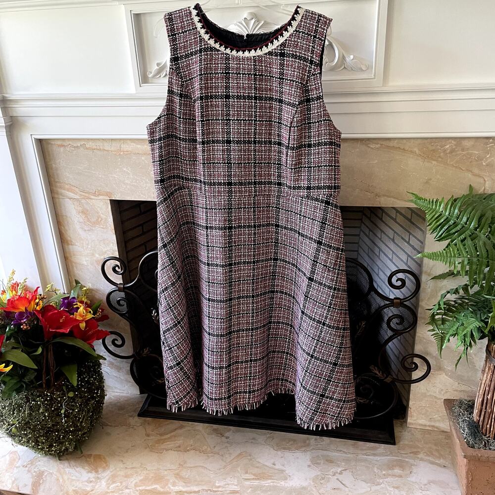 Eloquii Tweed Skater Dress Sz 22